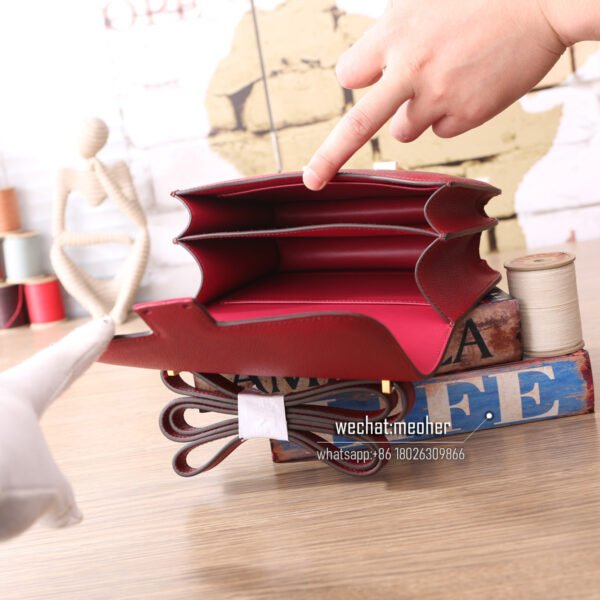 Hermes epsom constance 19cm q5 rouge  casaque GHW - Image 8