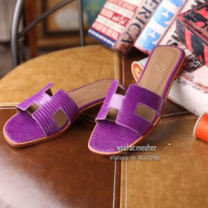 hermes lizard sandal anemone