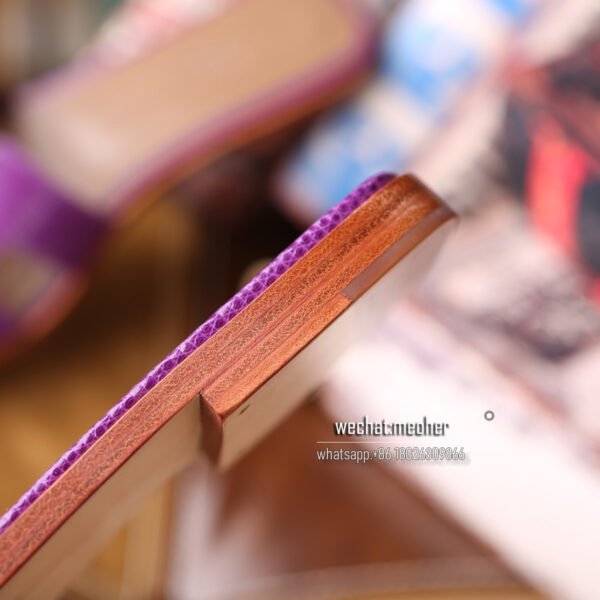 Customized Hermes oran sandal lizard leather anemone - Image 7