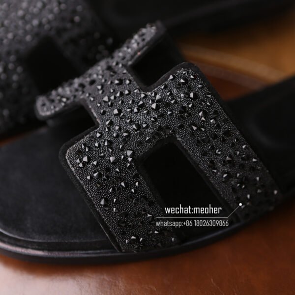 Customized Hermes oran sandal rhine stone - Image 3