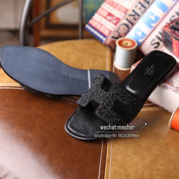 Customized Hermes oran sandal rhine stone - Image 4