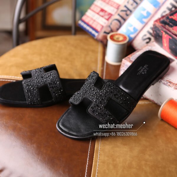Customized Hermes oran sandal rhine stone - Image 5