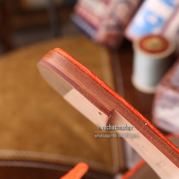 Customized Hermes oran sandal crocodile leather orange - Image 7