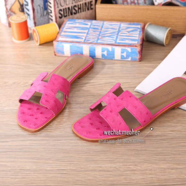 hermes ostrich leather oran sandal