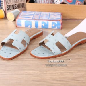 hermes ostrich leather oran sandal