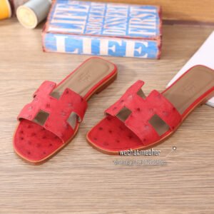 hermes ostrich leather oran sandal