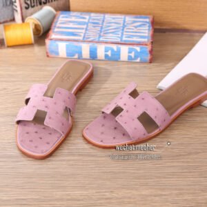 hermes ostrich leather oran sandal