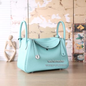 Hermes Lindy 30 Bag in 3p blue atoll Togo Leather