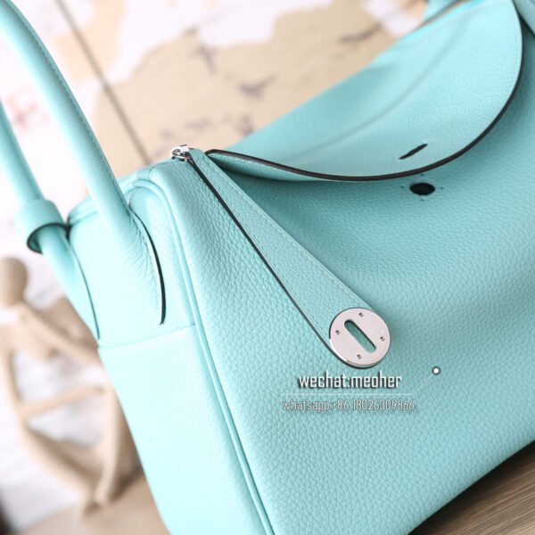 Hermes Lindy 30cm togo 3p bleu atoll - Image 2
