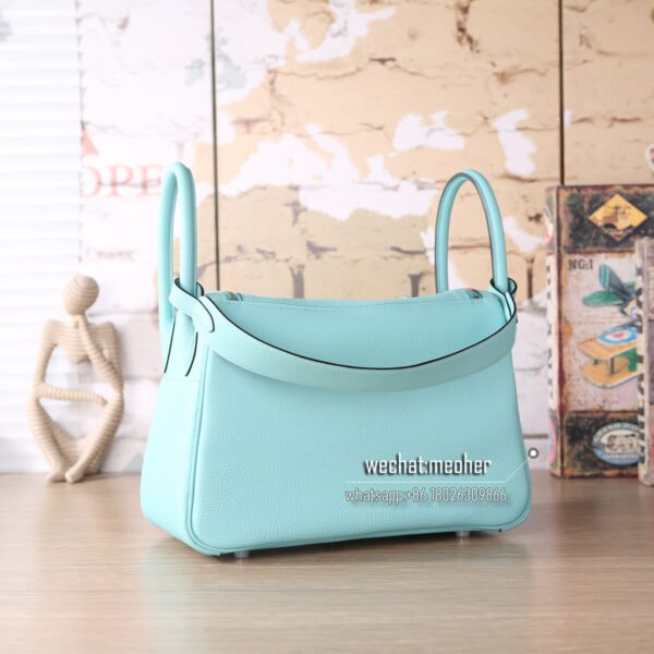 Hermes Lindy 30cm togo 3p bleu atoll - Image 3