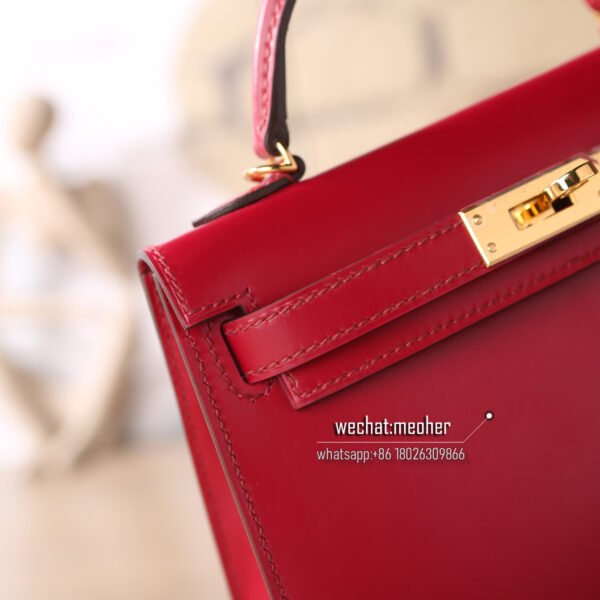 Hermes box mini kelly II 19cm B5 ruby - Image 2