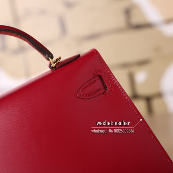 Hermes box mini kelly II 19cm B5 ruby - Image 4