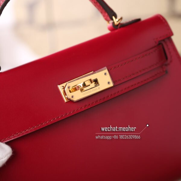 Hermes box mini kelly II 19cm B5 ruby - Image 5
