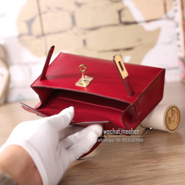 Hermes box mini kelly II 19cm B5 ruby - Image 7
