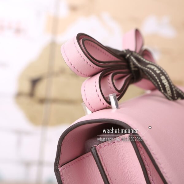 Hermes swift constance 19cm 3q rose sakura lizard hardware - Image 3