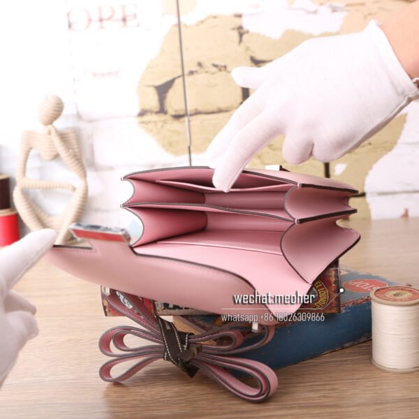 Hermes swift constance 19cm 3q rose sakura lizard hardware - Image 8