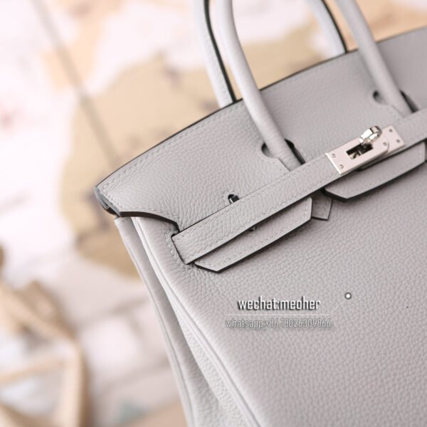 Hermes togo birkin 25cm c80 gris peral - Image 2