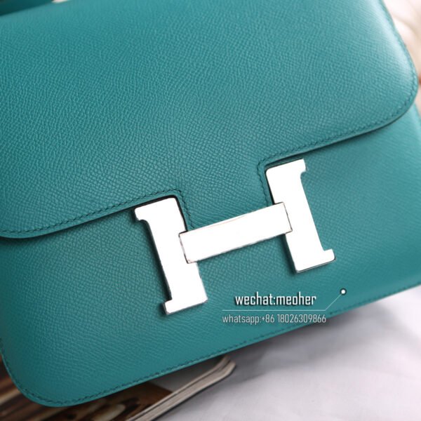 Hermes epsom constance 19cm z6 malachite phw - Image 2
