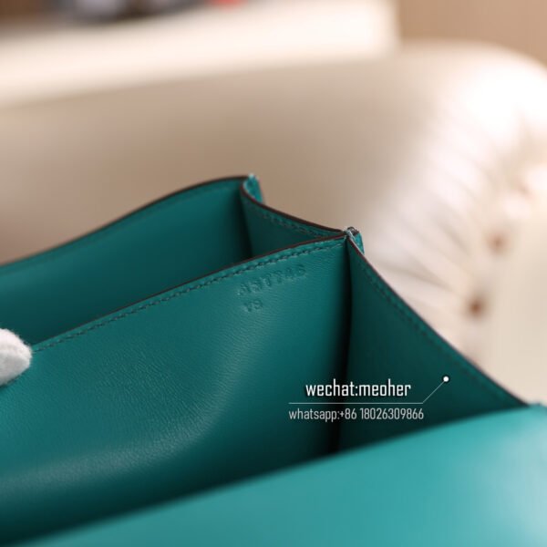 Hermes epsom constance 19cm z6 malachite phw - Image 5