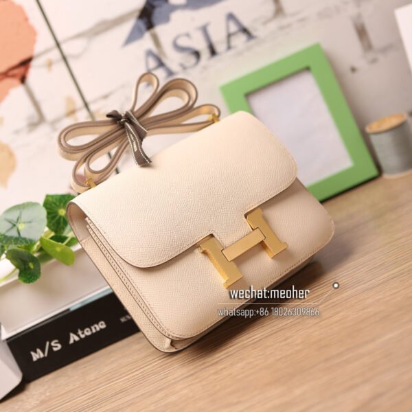hermes epsom constance 19cm 10 craie