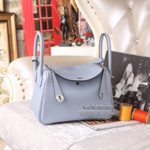 Hermes Lindy 30 Bag in j7 blue linTogo Leather