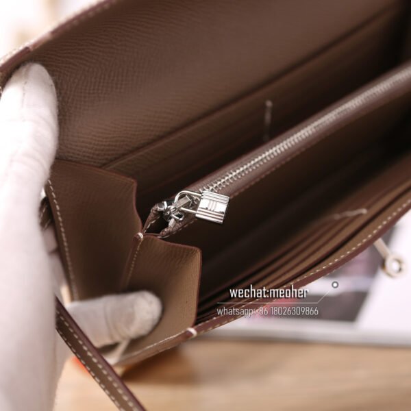Hermes epsom kelly wallet 18 etoupe - Image 7