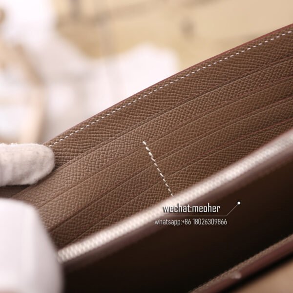 Hermes epsom kelly wallet 18 etoupe - Image 8