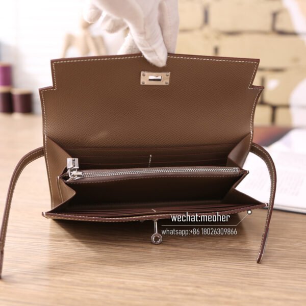 Hermes epsom kelly wallet 18 etoupe - Image 9