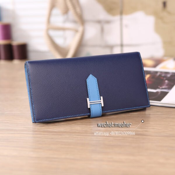 Hermes epsom bearn wallet Two-tone splicing - Image 5