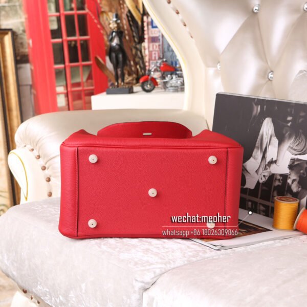 Hermes Lindy 30cm togo q5 rouge casaque - Image 6