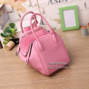 Hermes Lindy 30 Bag in 5p pink Togo Leather