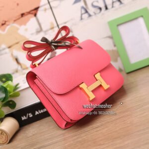 hermes epsom constance 19cm 8w rose azalea