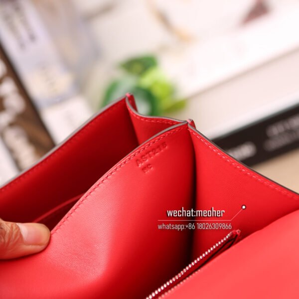 Hermes epsom constance 19cm q5 rouge  casaque Enamel buckle - Image 5