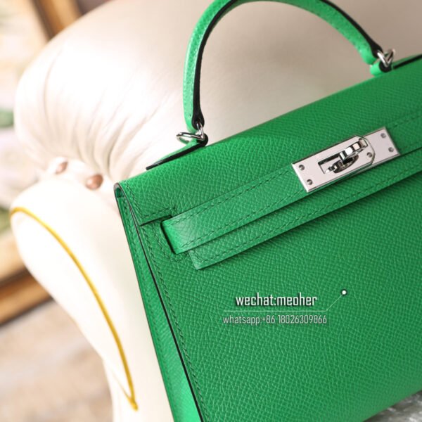 Hermes epsom mini kelly II 19cm 1k bamboo - Image 2