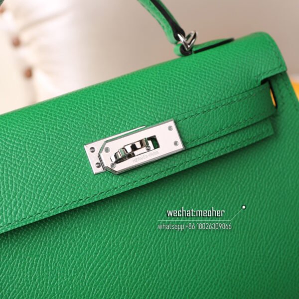 Hermes epsom mini kelly II 19cm 1k bamboo - Image 7