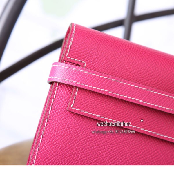 Hermes epsom kelly wallet E5 rose tyrien - Image 2