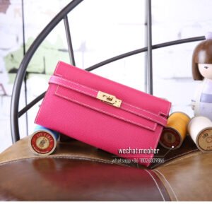 hermes epsom kelly wallet e5 rose tyrien
