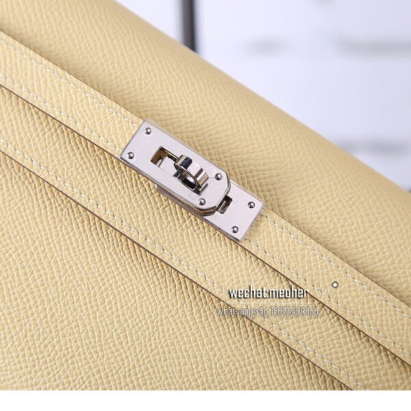 Hermes epsom kelly wallet 1Z jaune poussin - Image 2