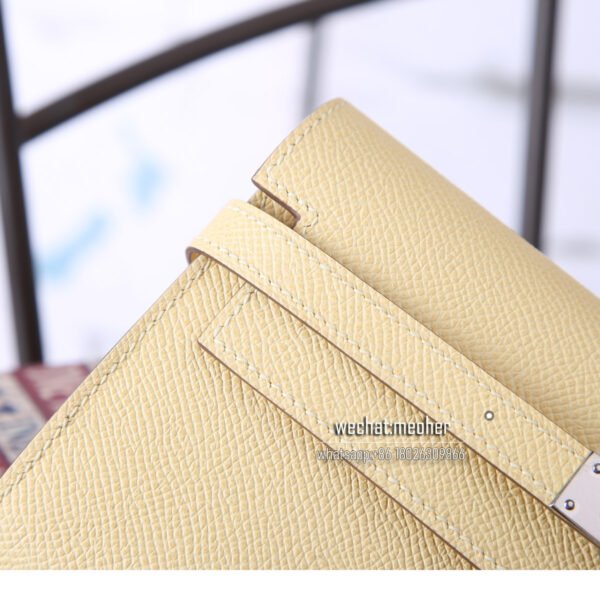 Hermes epsom kelly wallet 1Z jaune poussin - Image 3