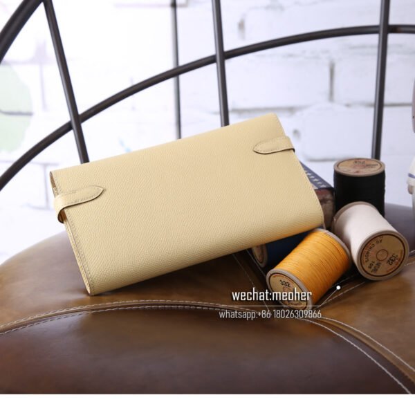Hermes epsom kelly wallet 1Z jaune poussin - Image 4