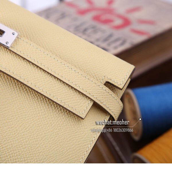 Hermes epsom kelly wallet 1Z jaune poussin - Image 7