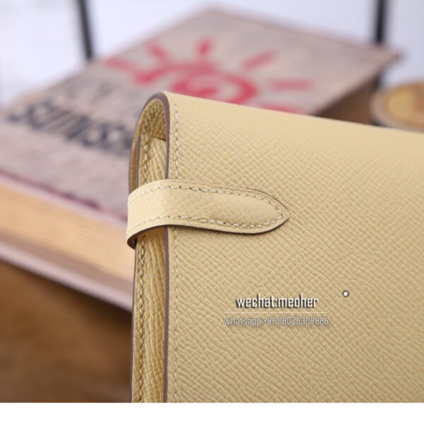 Hermes epsom kelly wallet 1Z jaune poussin - Image 8