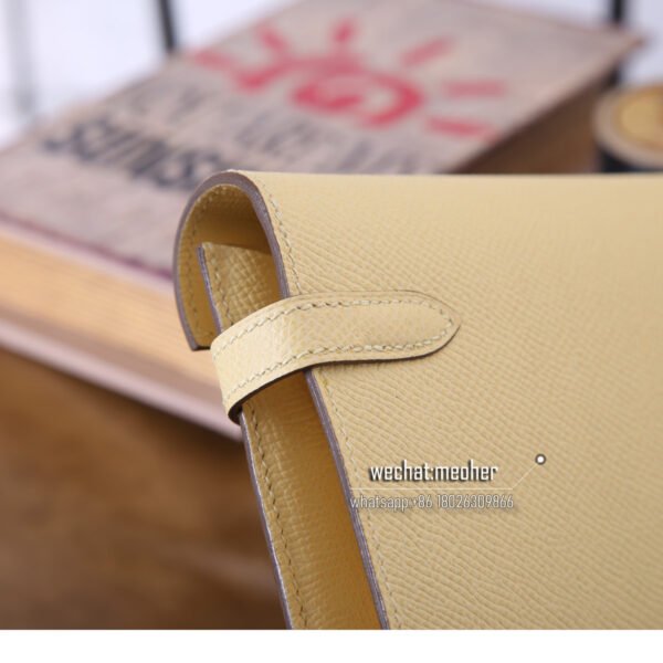 Hermes epsom kelly wallet 1Z jaune poussin - Image 9
