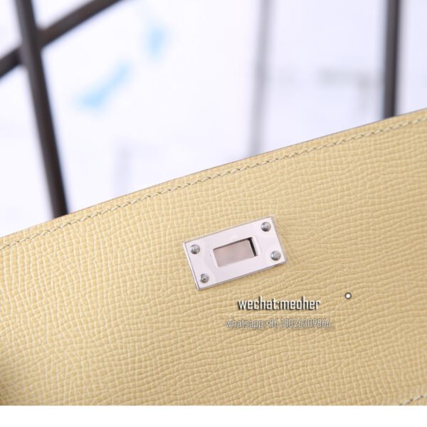 Hermes epsom kelly wallet 1Z jaune poussin - Image 11