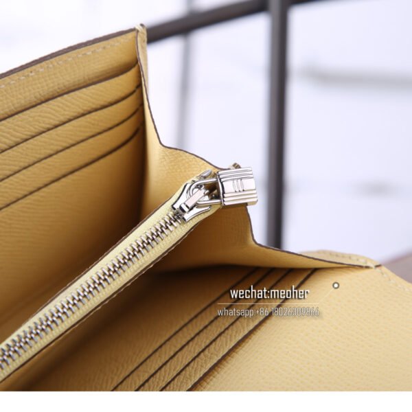 Hermes epsom kelly wallet 1Z jaune poussin - Image 12