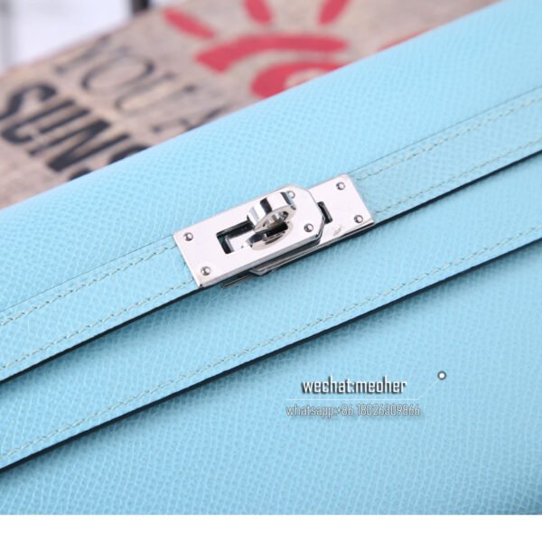 Hermes epsom kelly wallet 3p bleu atoll - Image 2
