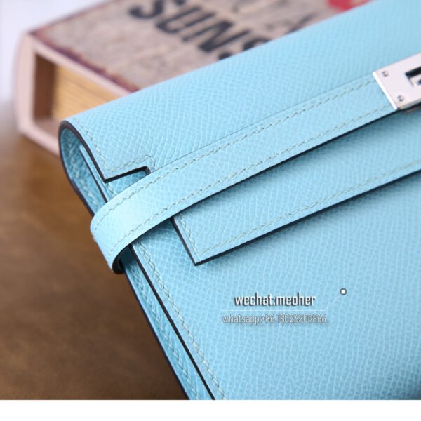 Hermes epsom kelly wallet 3p bleu atoll - Image 3