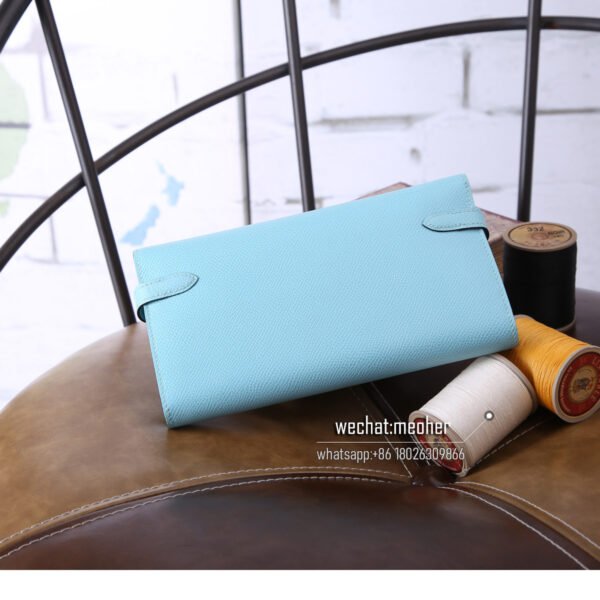 Hermes epsom kelly wallet 3p bleu atoll - Image 6