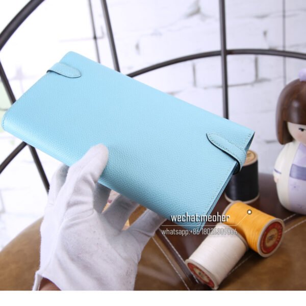 Hermes epsom kelly wallet 3p bleu atoll - Image 8