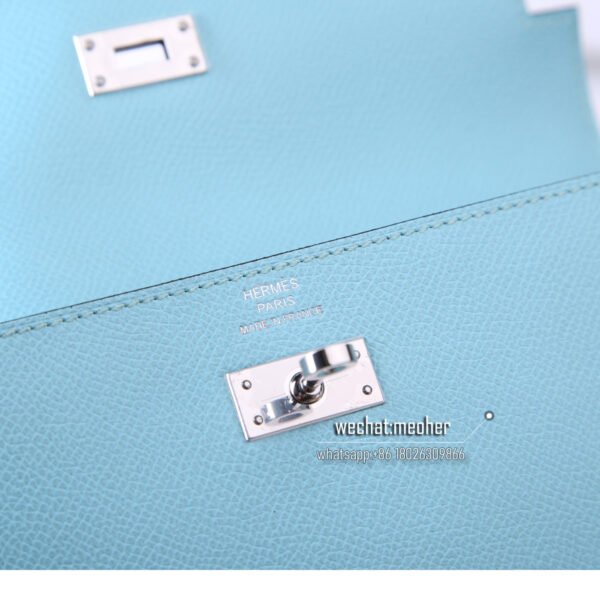 Hermes epsom kelly wallet 3p bleu atoll - Image 9
